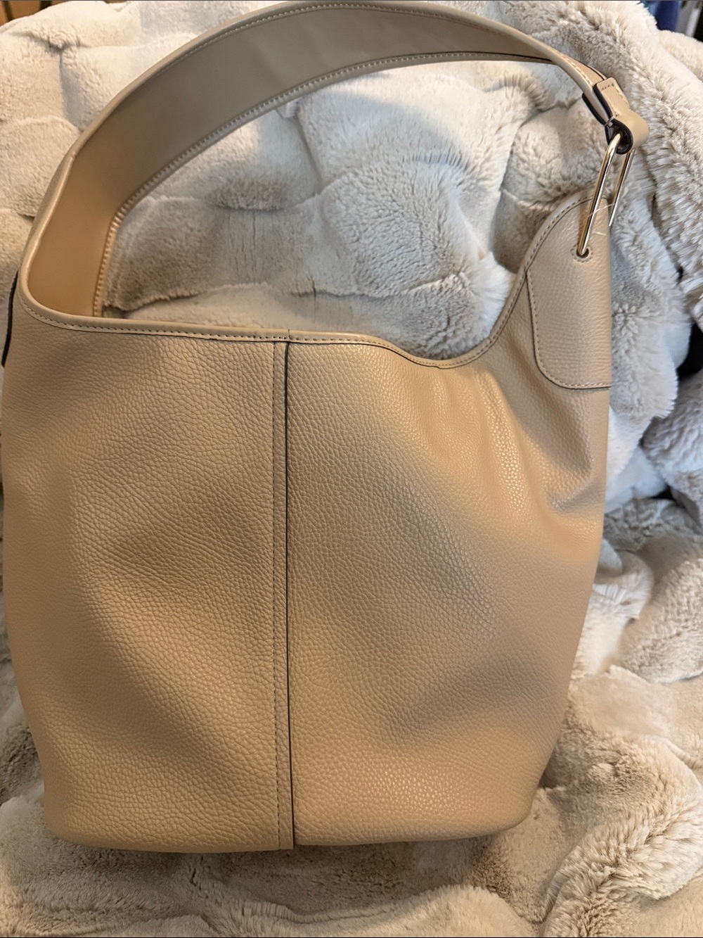 Michael Kors Neutral Tan Pebbled Leather Hobo